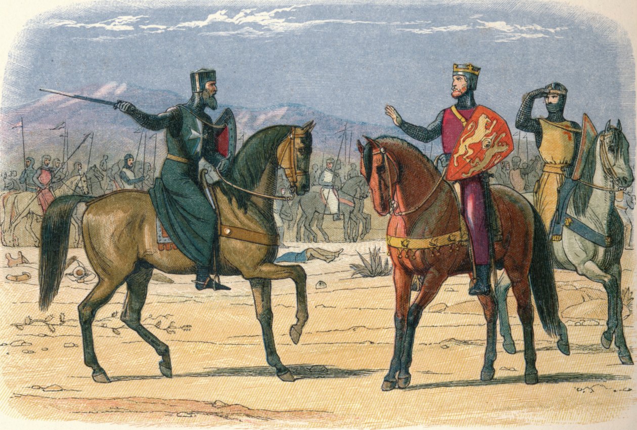 Richard och mästaren av St. John, 1191 1864 av James William Edmund Doyle