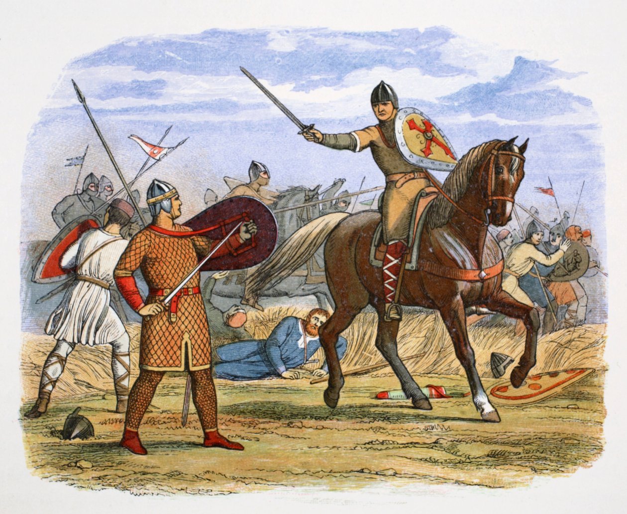 Robert, hertig av Normandie, tillfångatagen i slaget vid Tinchebraye, Normandie, 1106 1864 av James William Edmund Doyle