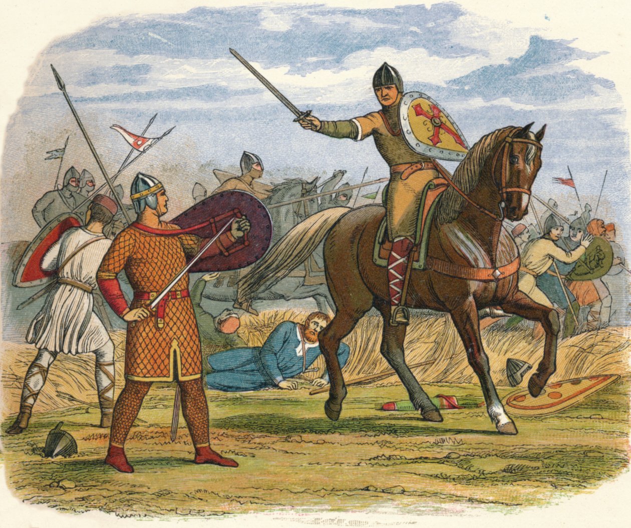 Robert tillfångatagen av kontoristen Baudri, 1106 1864 av James William Edmund Doyle