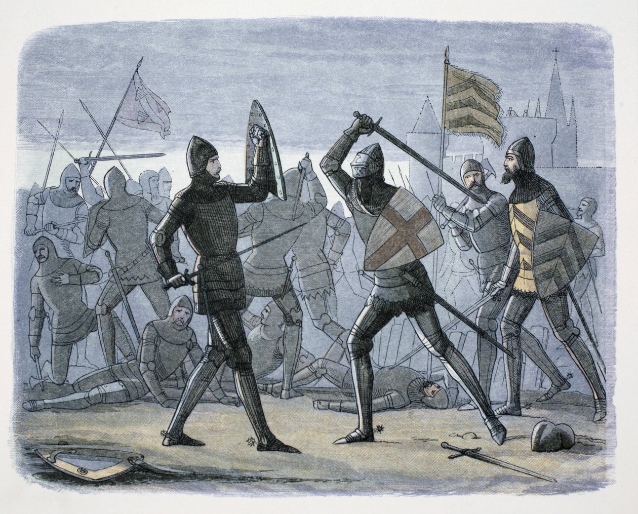 Belägringen av Calais, Frankrike, 1346-1347 1864 av James William Edmund Doyle