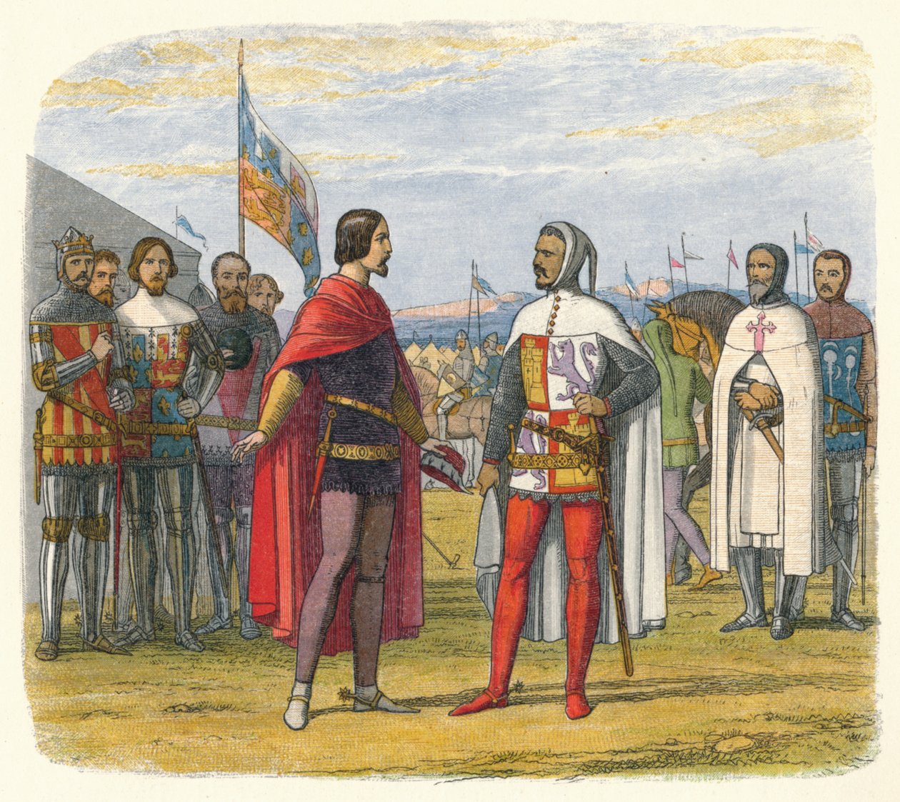 Prinsen framtvingar en amnesti från Pedro den grymme, 1367 1864 av James William Edmund Doyle