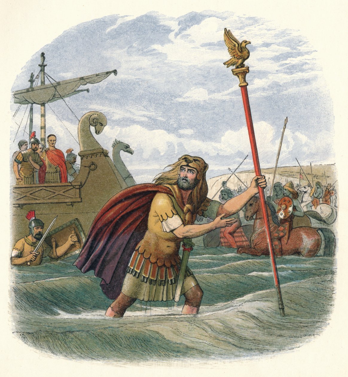 Fanbäraren av den tionde legionen, 55 f.Kr. 1864 av James William Edmund Doyle