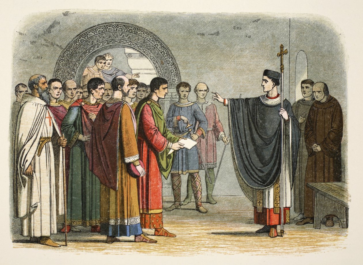 Thomas Becket förbjuder earlen av Leicester att döma honom av James William Edmund Doyle