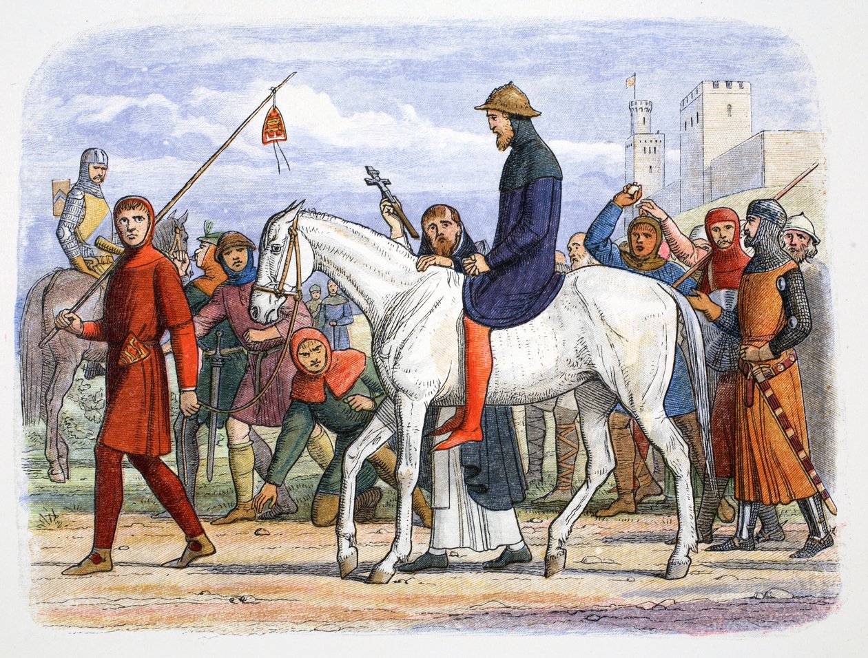 Thomas, Earl of Lancaster, leddes till avrättning, Pontefract, Yorkshire, 1322 1864 av James William Edmund Doyle