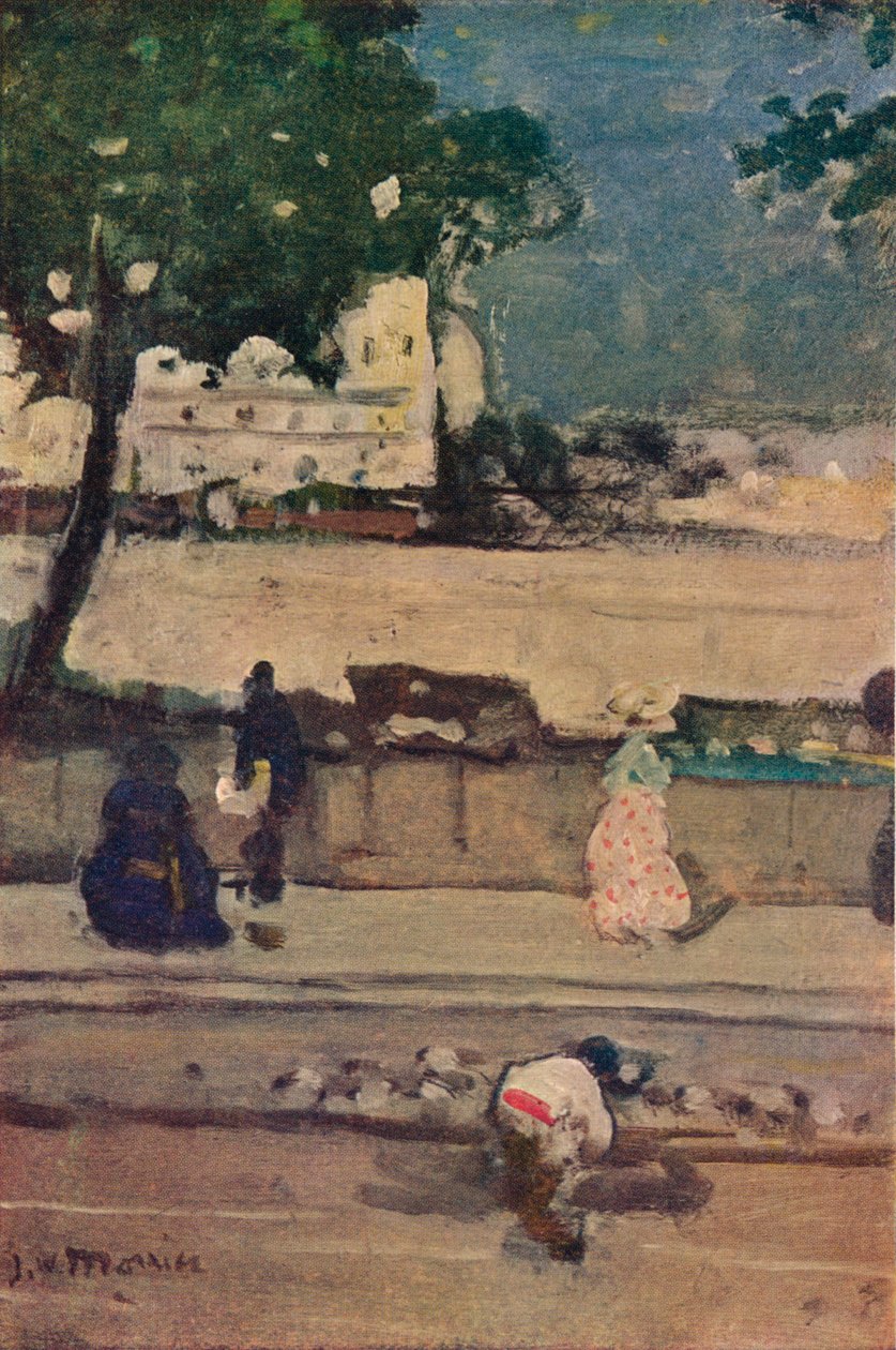 Quai Des Grands Augustins, Paris, c1800-talet av James Wilson Morrice