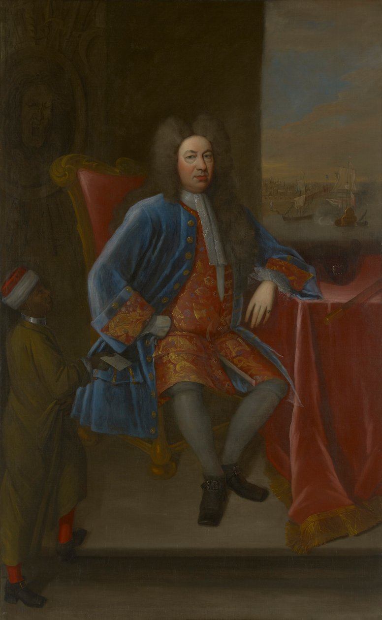 Elihu Yale med sin tjänare av James Worsdale