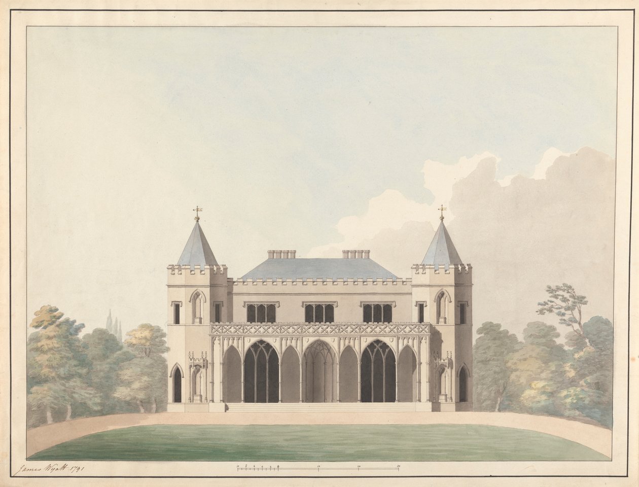 Design för Little Frogmore: Elevation av James Wyatt