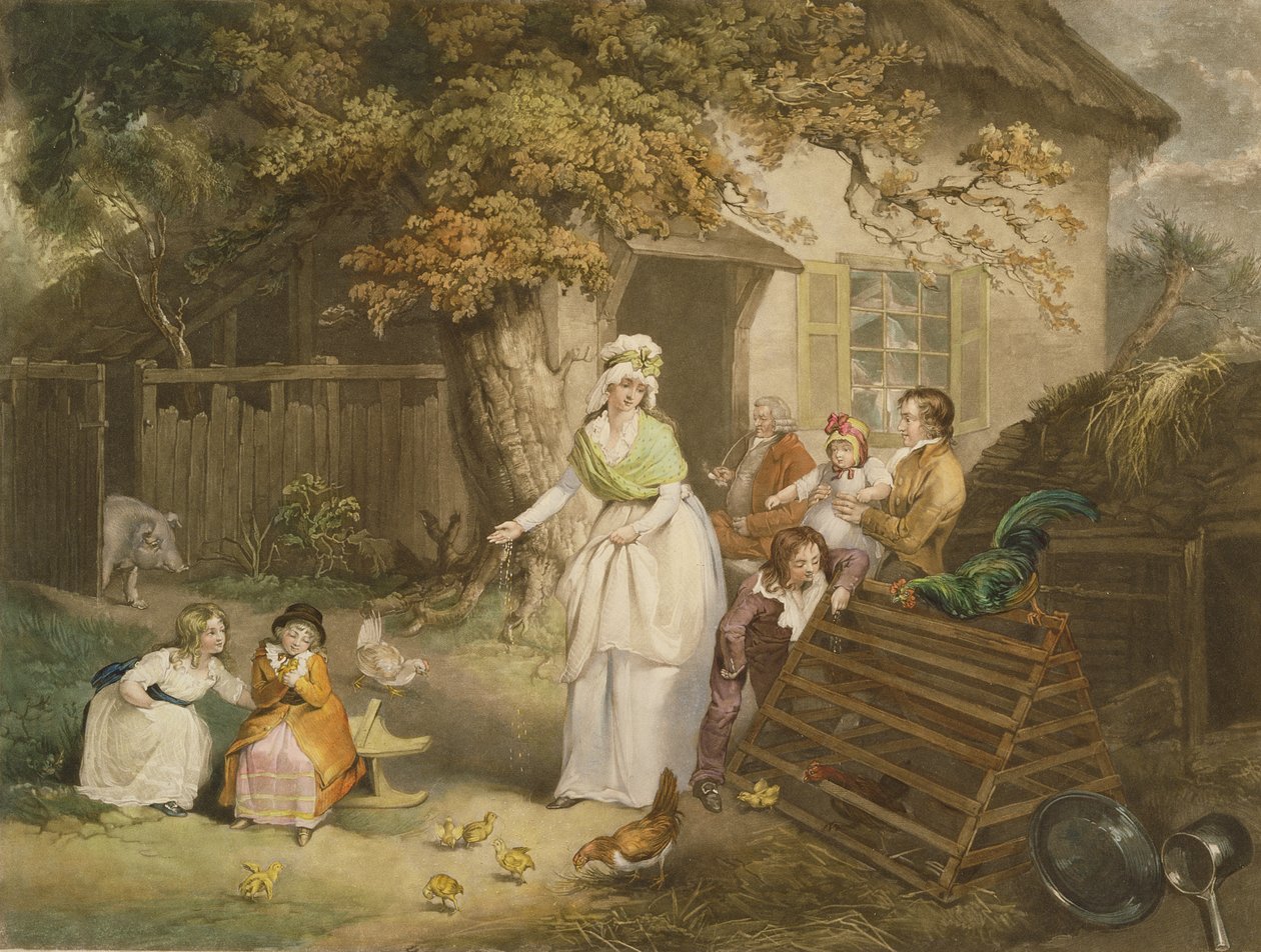 The Citizens Retreat, 1796 (färgad mezzotint) av James after Ward