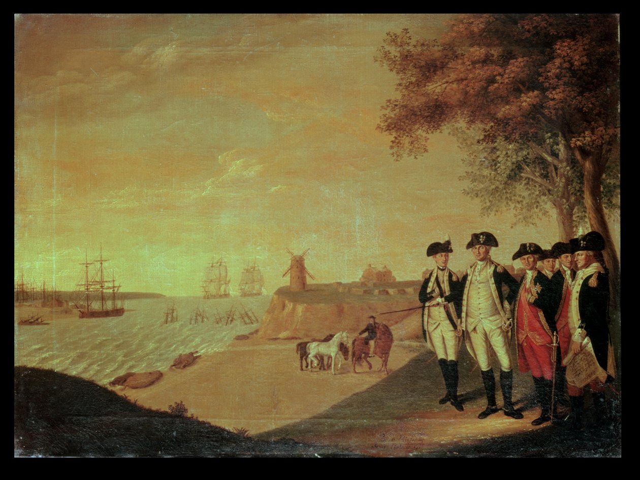 Washington och generalerna i Yorktown av James the Elder Peale