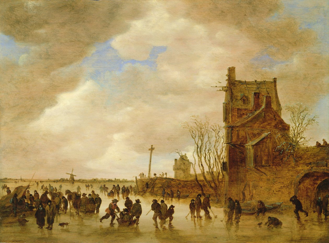 En vinterskridskoscen av Jan Josephsz van Goyen