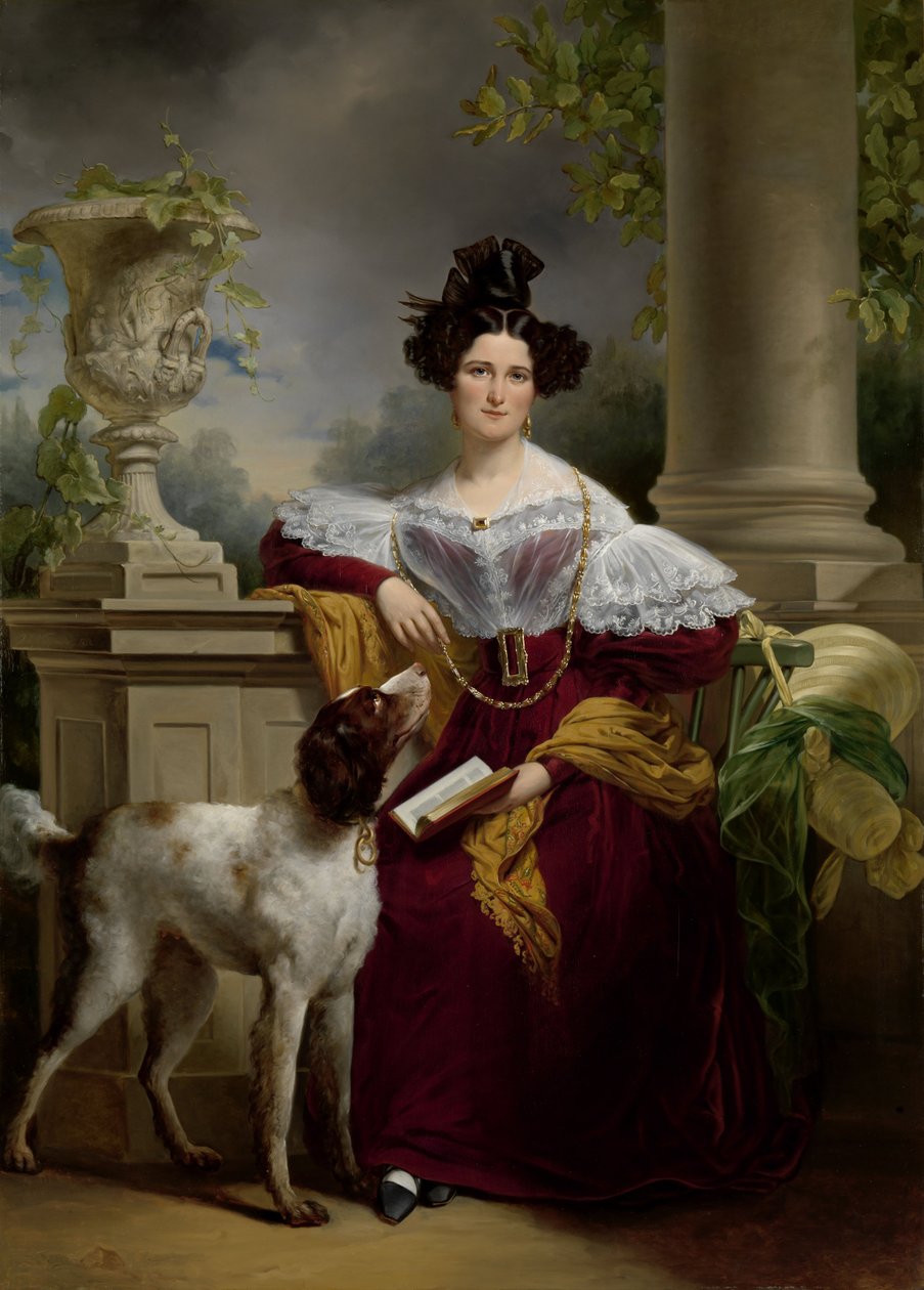 Mrs Provo Kluit-Assink oil on canvas 206 x 149 cm 19th century av Jan Adam Janszoon Kruseman
