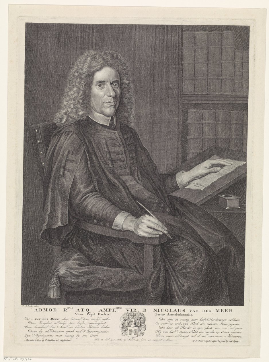 Portrait of Nicolaas van der Meer av Jan Anthonie Coxie