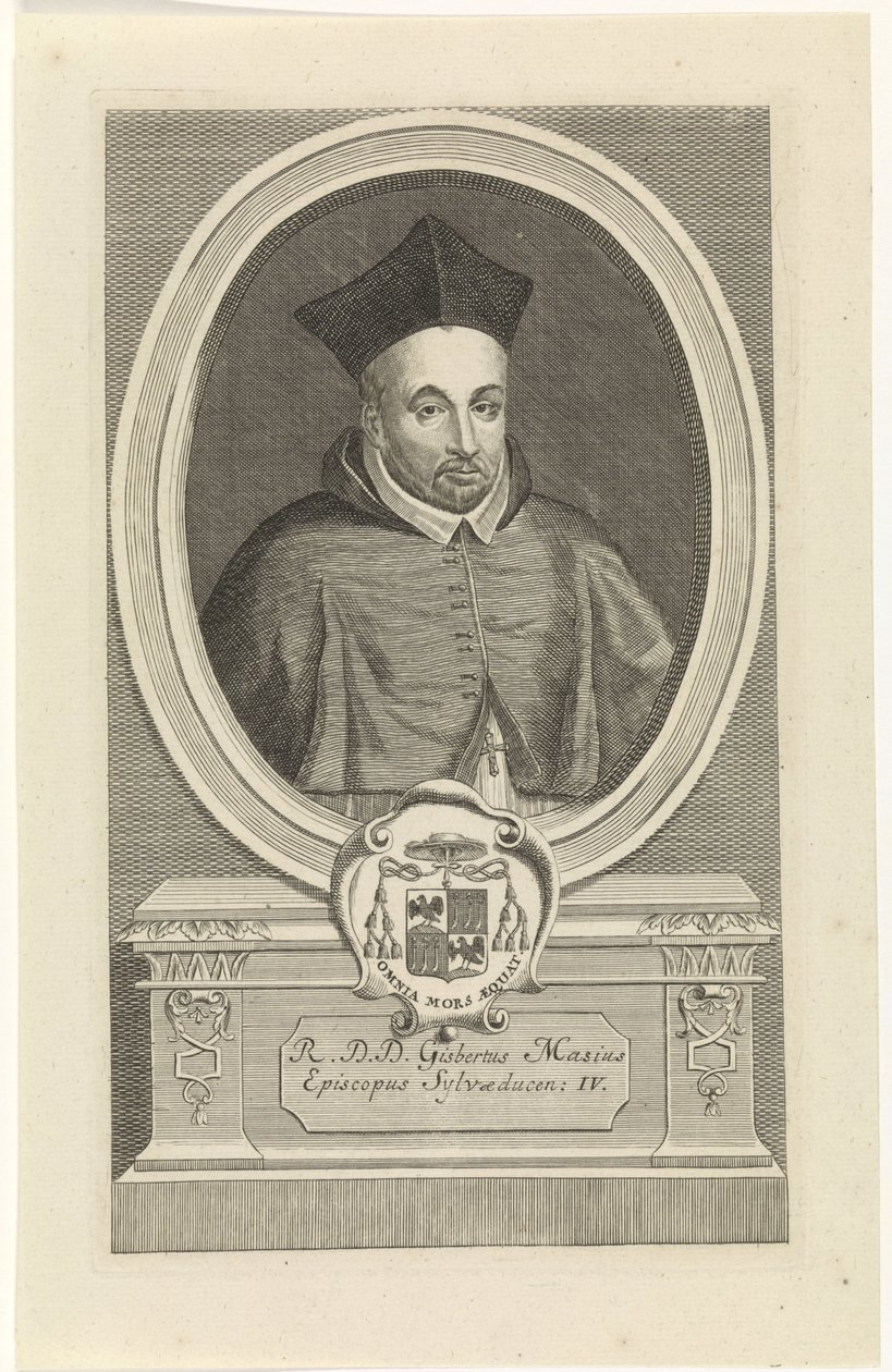 An engraved portrait of Ghisbertus Masius, 4th bishop of 