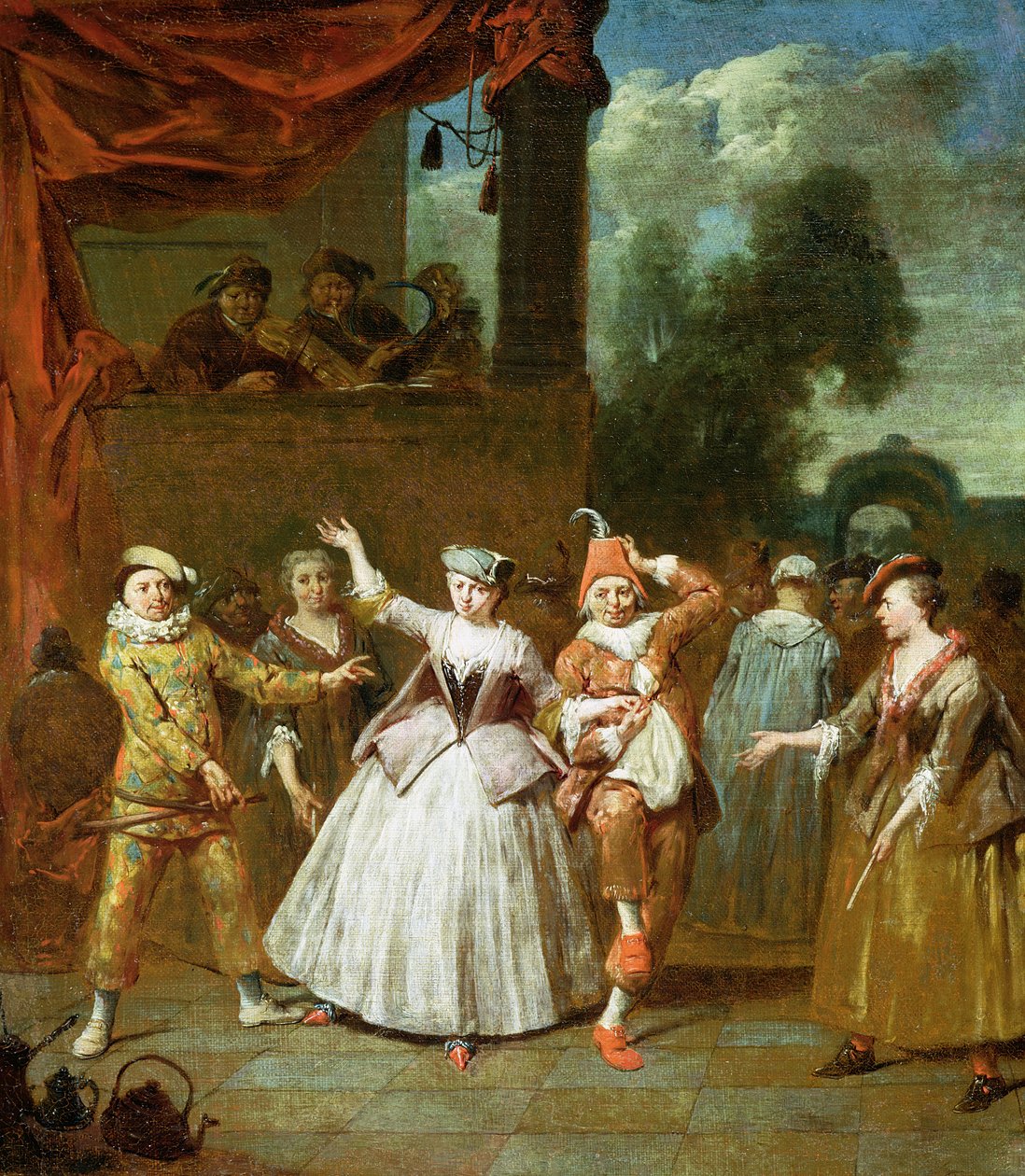 Skådespelare från Commedia dellArte av Jan Baptist Lambrechts