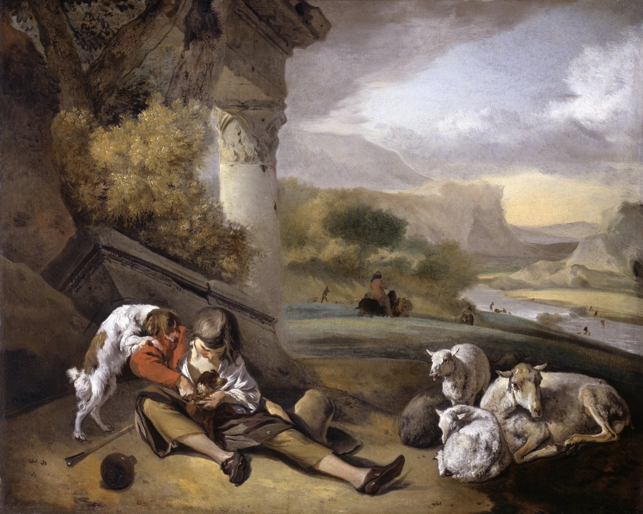 Landskap med herdepojken av Jan Baptist Weenix