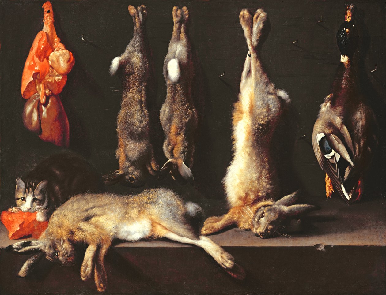 Stilleben, spel av Jan Baptist Weenix