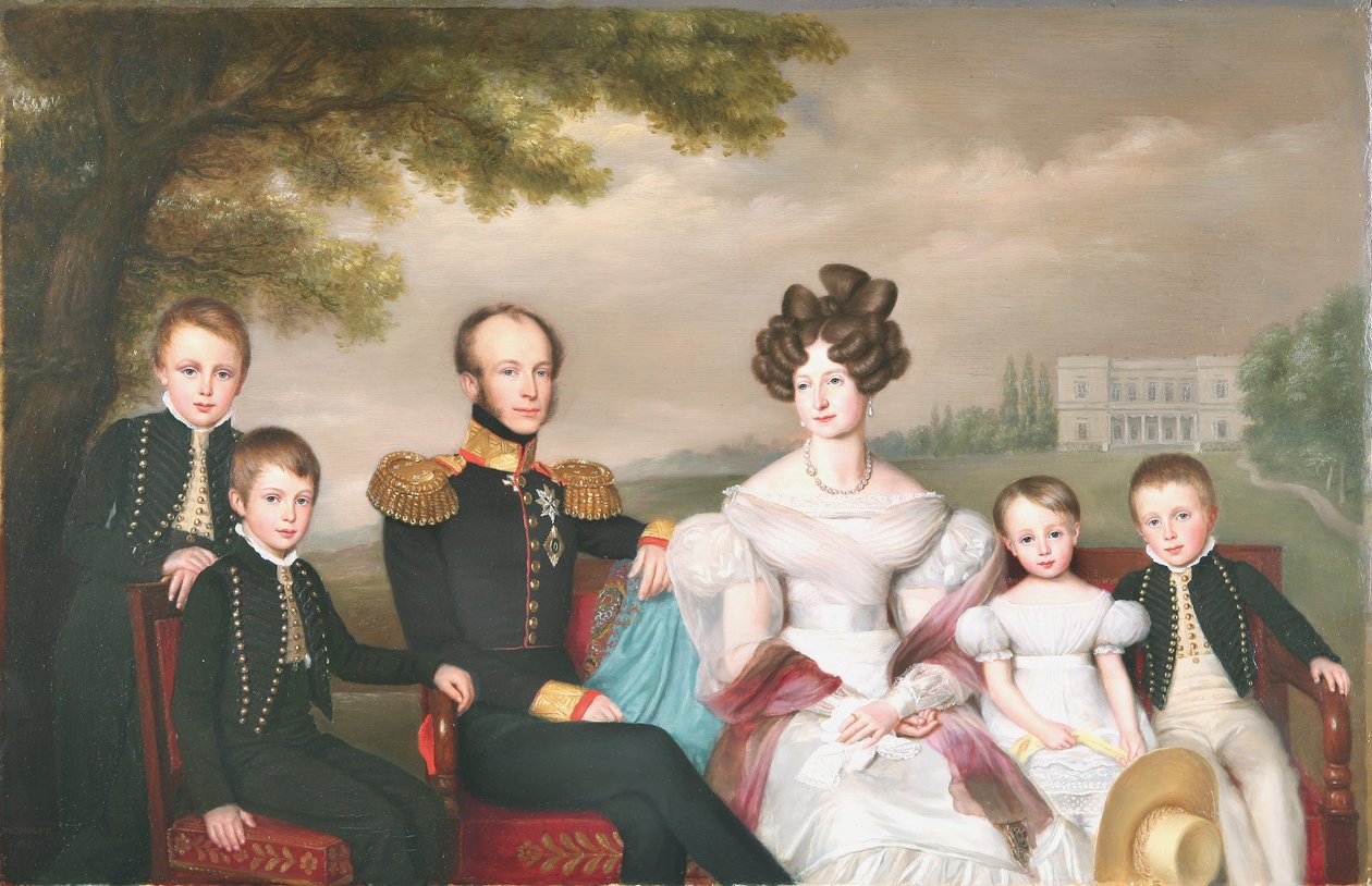 Kung Vilhelm II med sin familj. Från vänster till höger av Jan Baptist van der Hulst