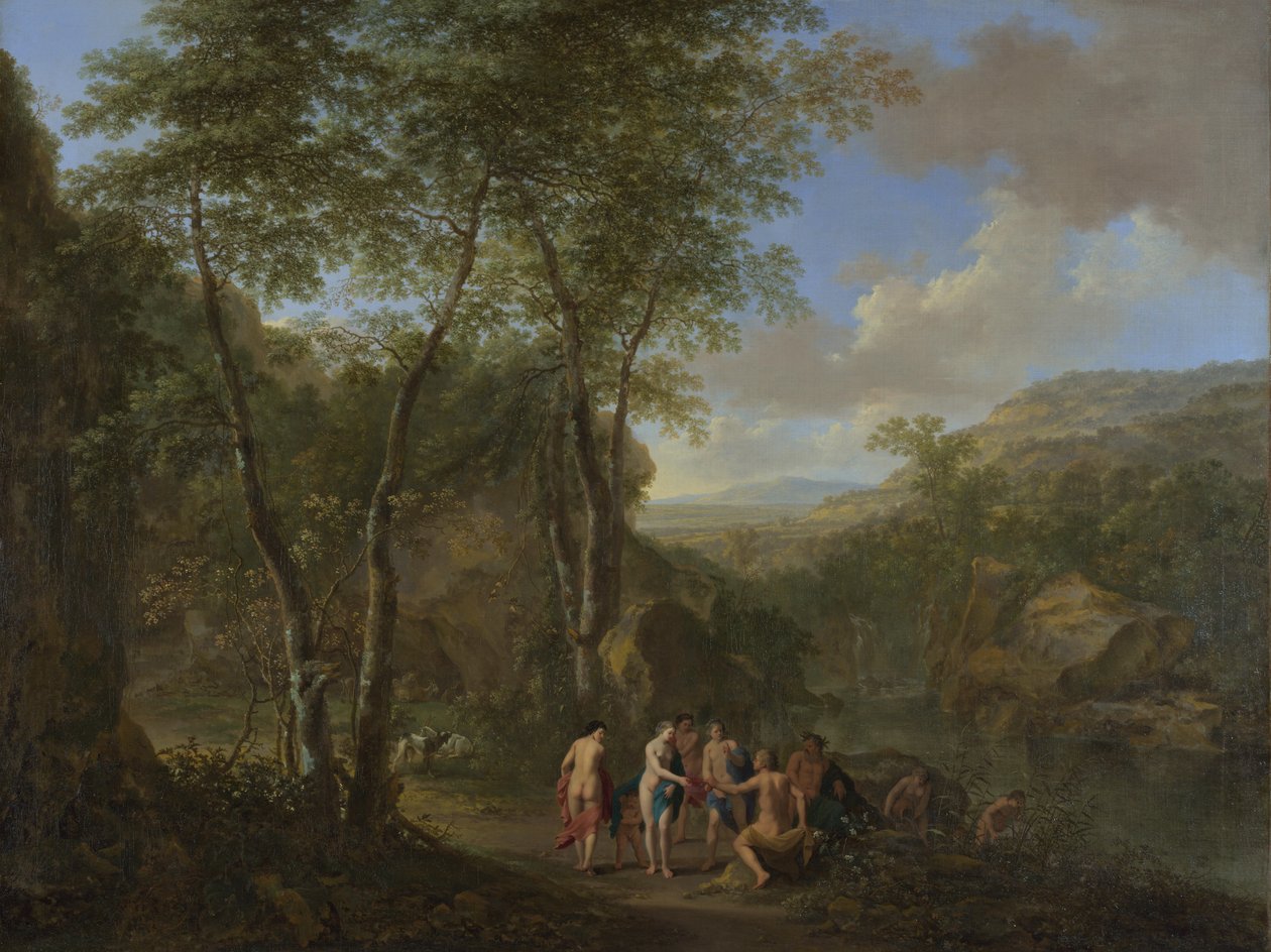 A Landscape with the Judgement of Paris av Jan Dirksz Both