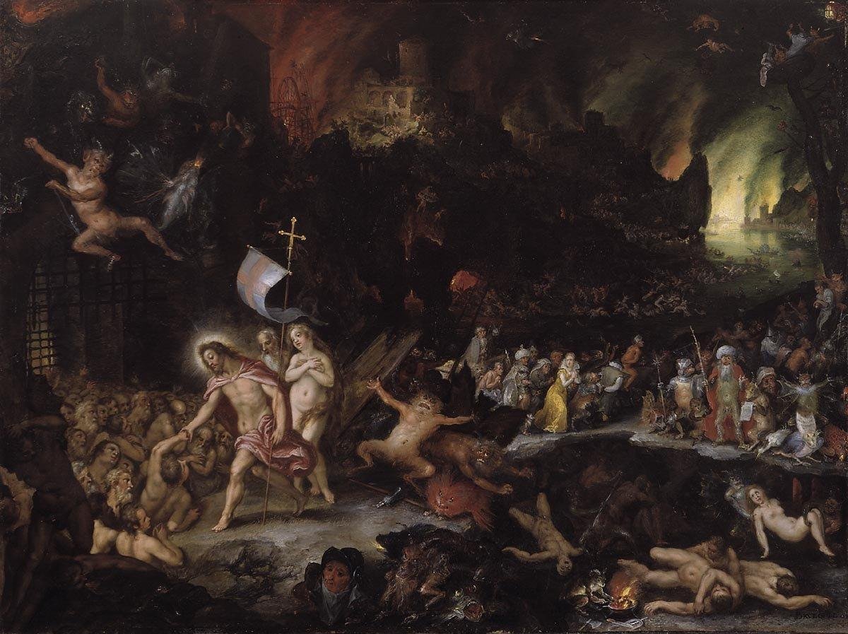 Christus in het voorgeborchte av Jan the Elder Brueghel