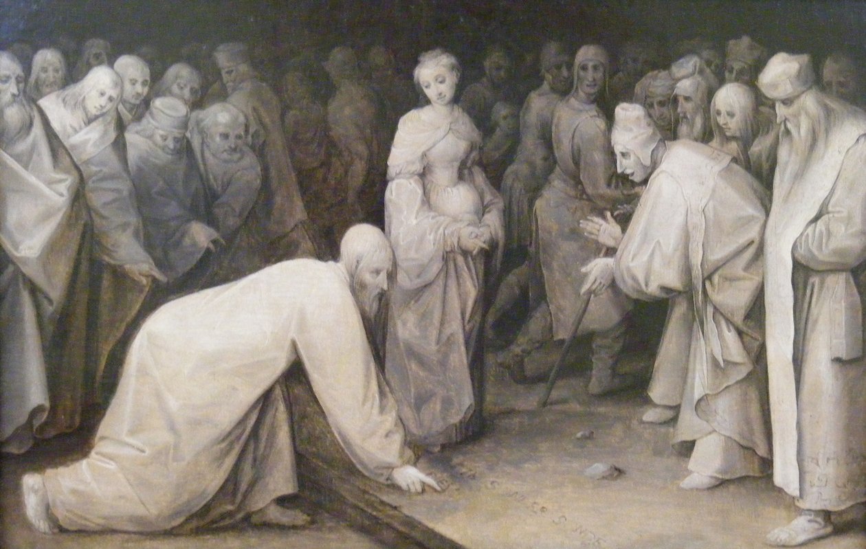 Christus und die Ehebrecherin av Jan the Elder Brueghel