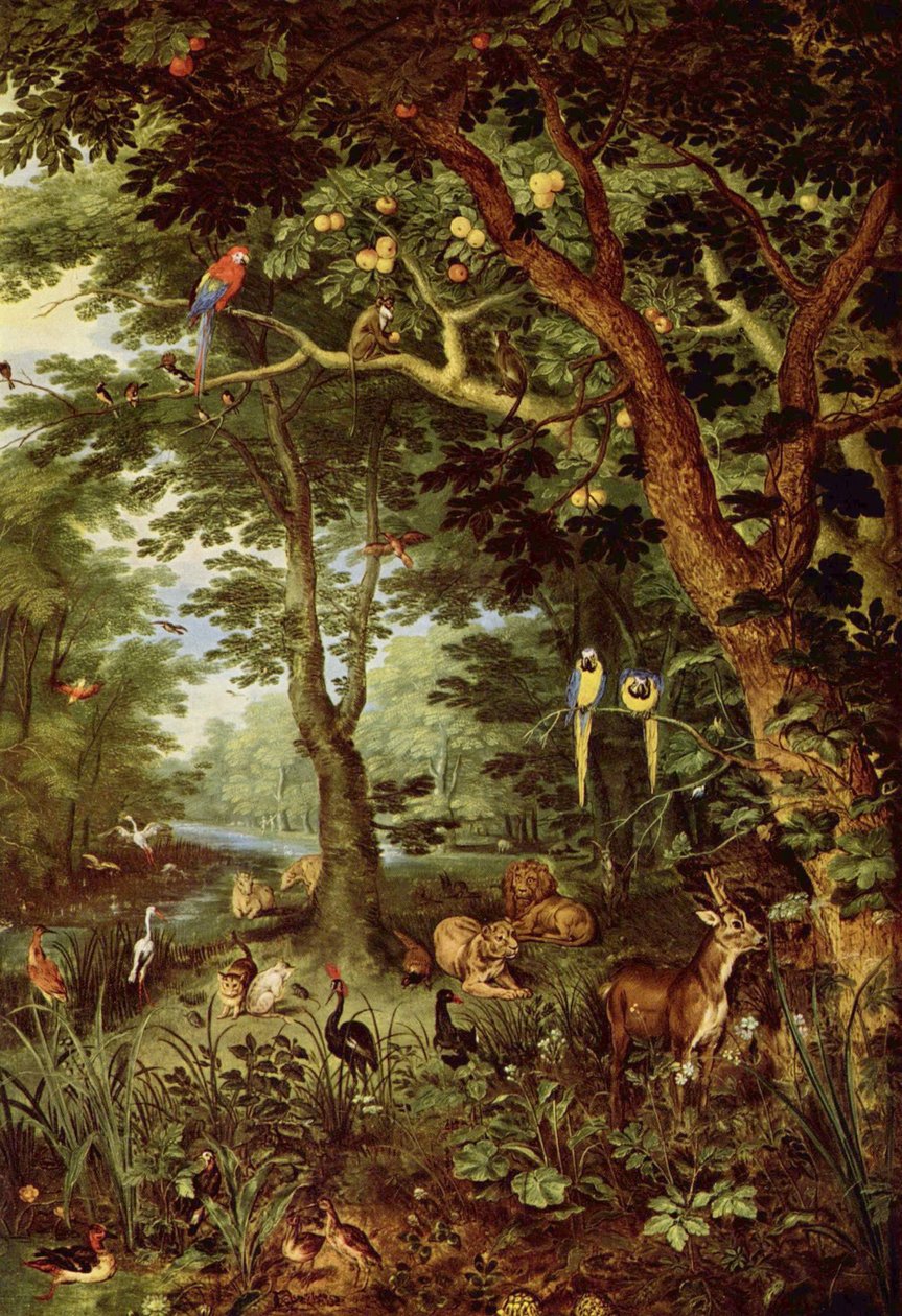 Das Paradies av Jan the Elder Brueghel