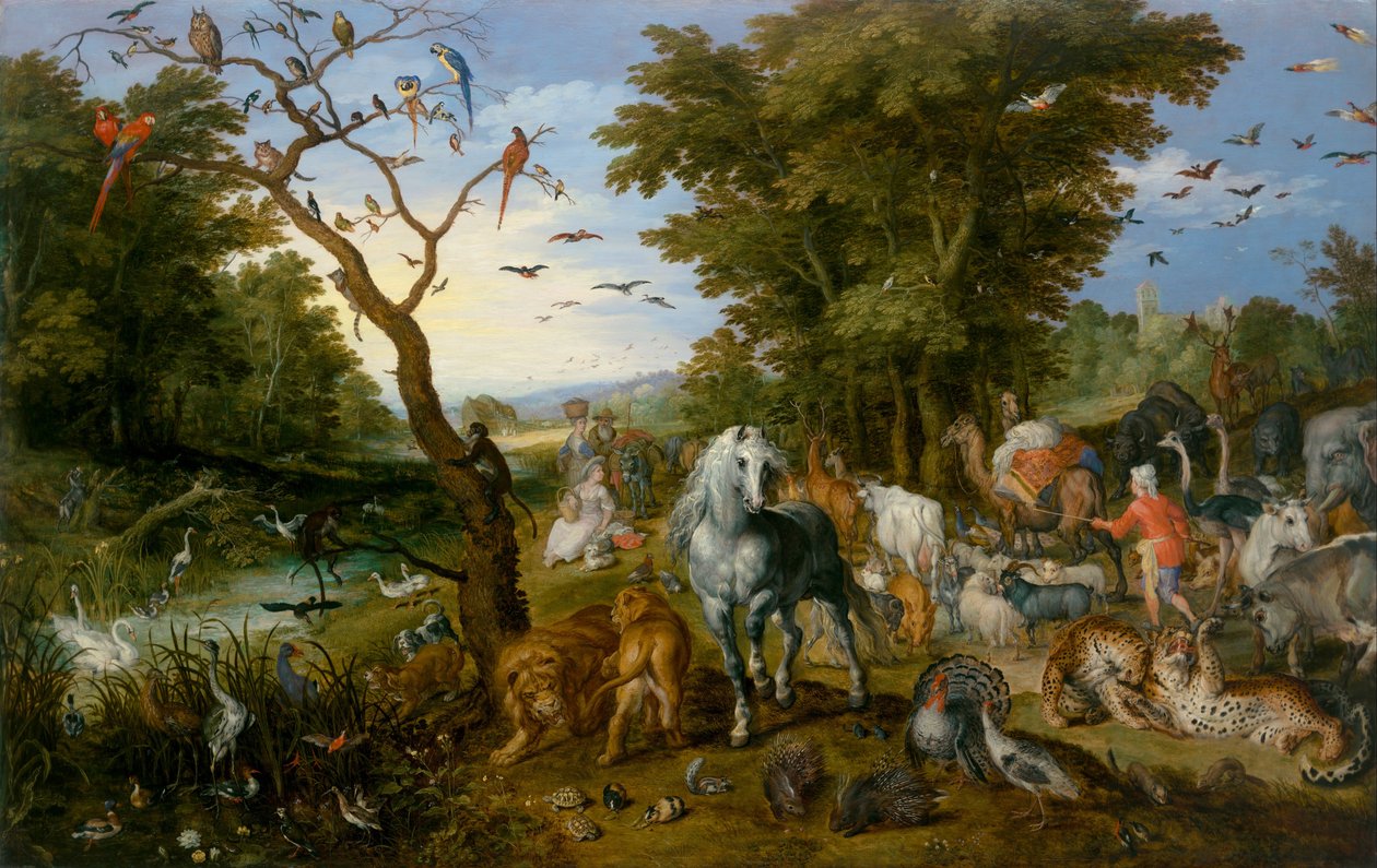 Djurens inträde i Noaks ark av Jan the Elder Brueghel