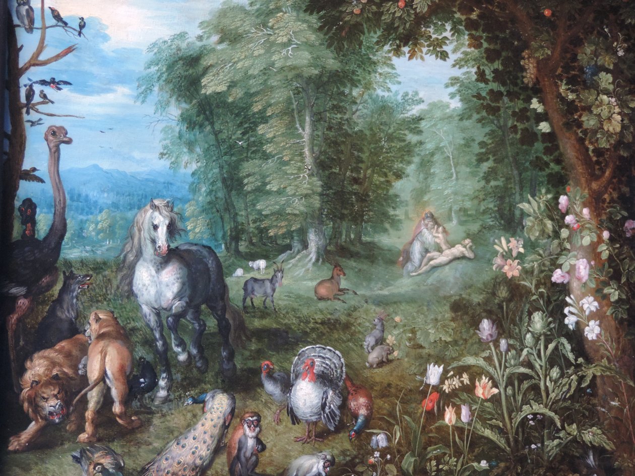 Paradiset med Evas skapelse av Jan Brueghel the Younger