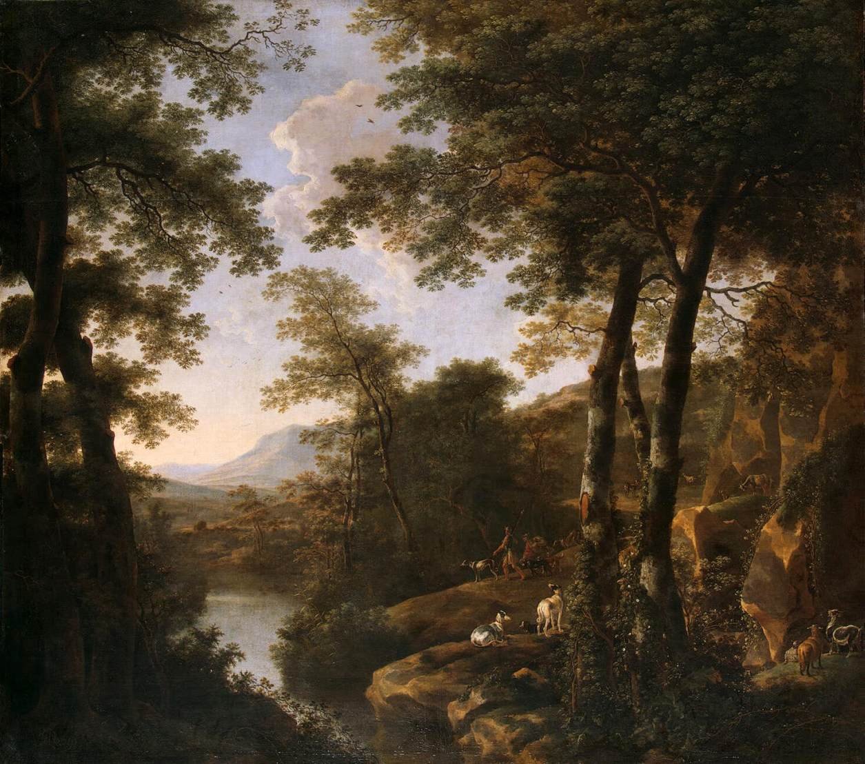 Italian Landscape with Roman Warriors av Jan Dirksz Both
