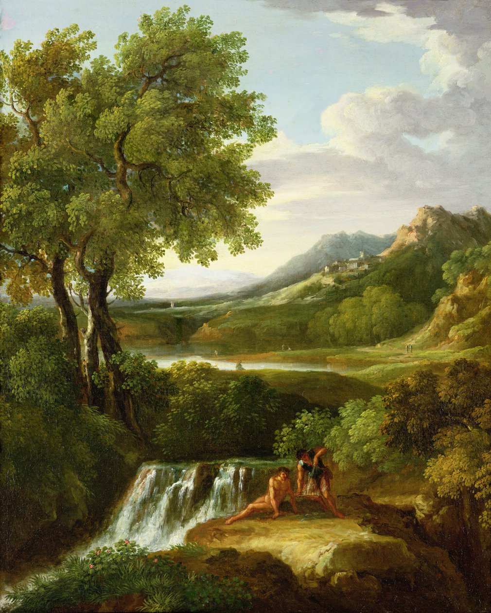 Figurer i ett klassiskt landskap (par 81818) av Jan Frans van Bloemen