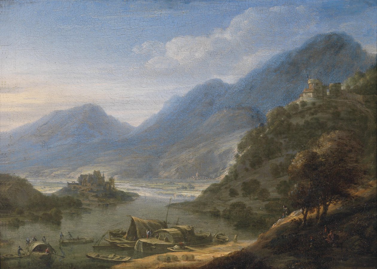 Idealisierte Rheinlandschaft av Jan Griffier I