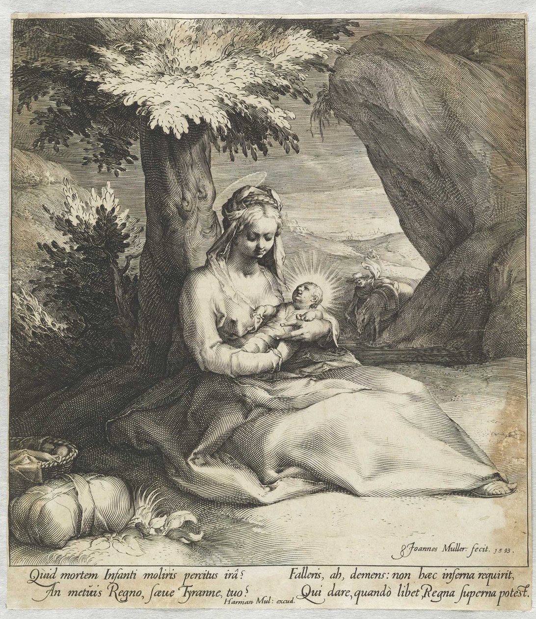 The rest on the flight into Egypt av Jan Harmensz. Muller