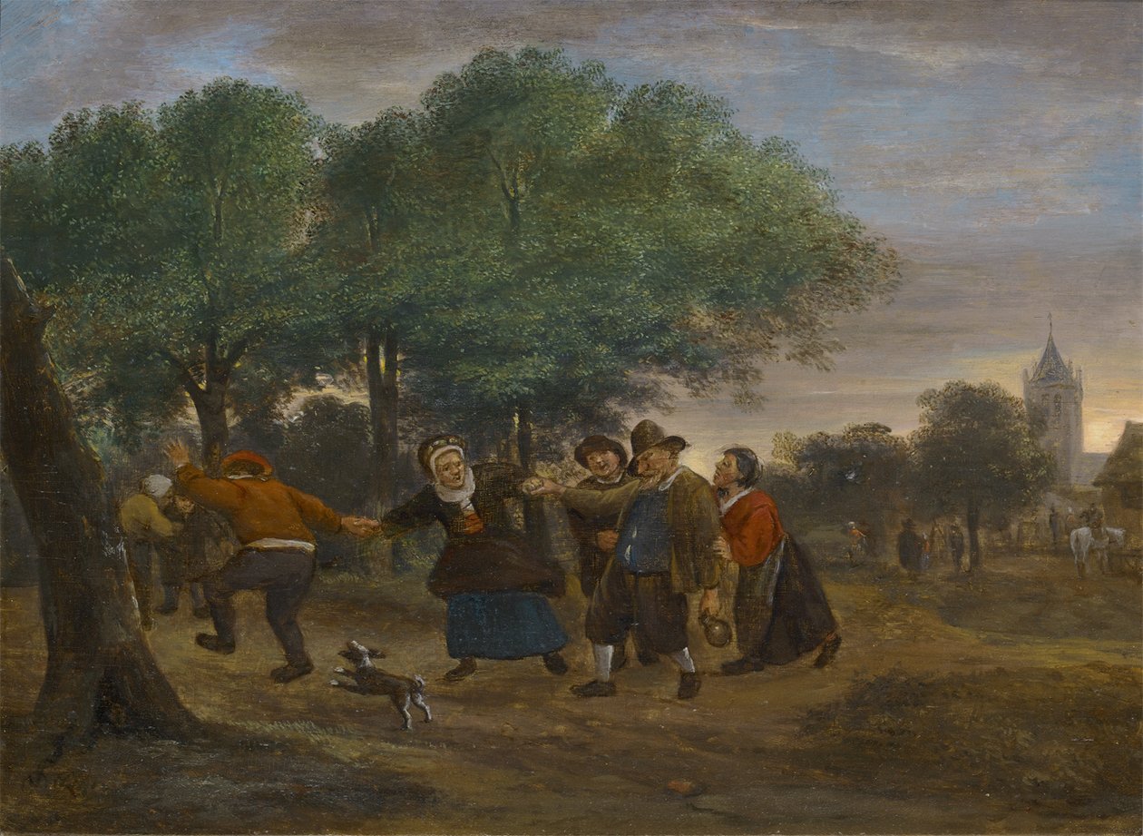 Beschonken buiten Voorschoten av Jan Havickszoon Steen