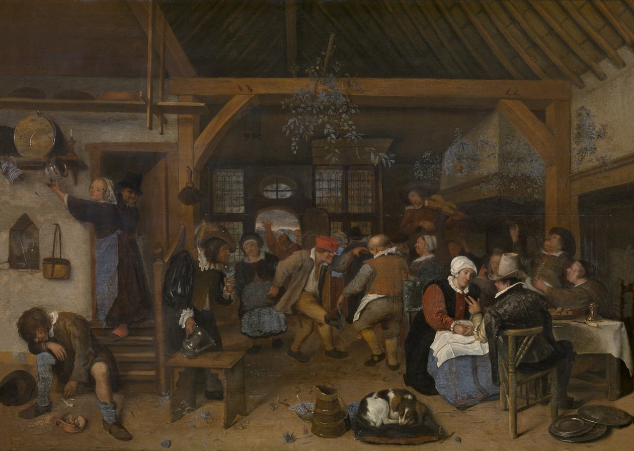 Huwelijksfeest  av Jan Havickszoon Steen