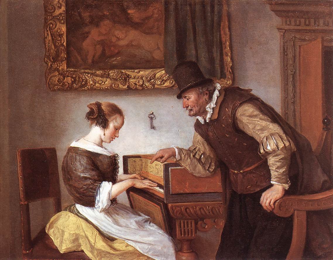 The Harpsichord Lesson av Jan Havickszoon Steen