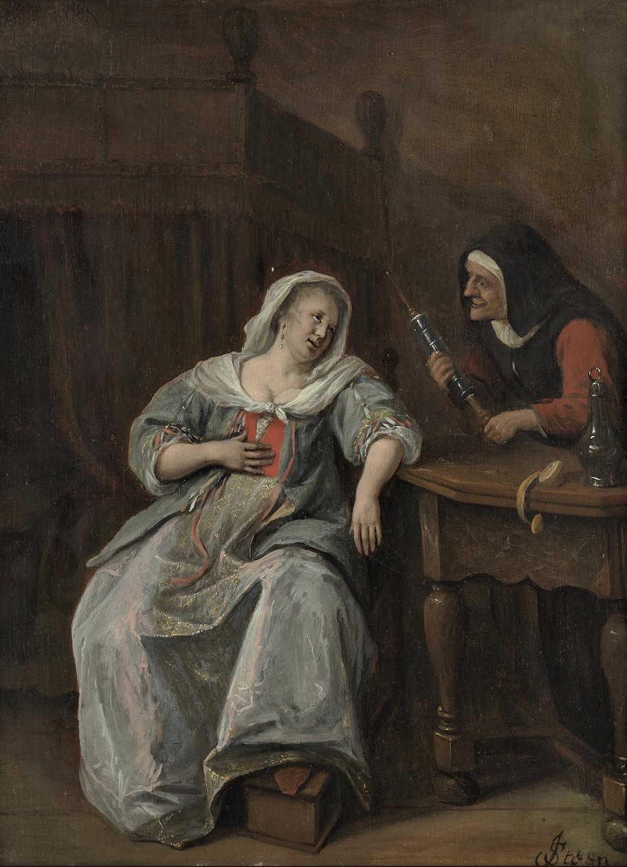 Den sjuka kvinnan av Jan Havickszoon Steen