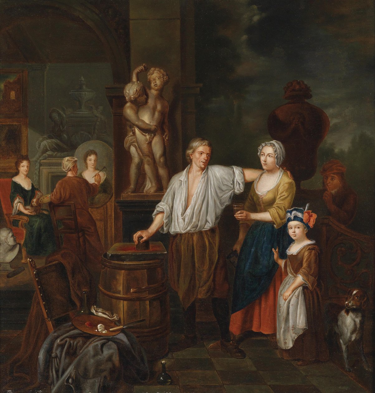 Im Atelier des Malers av Jan Josef Horemans II