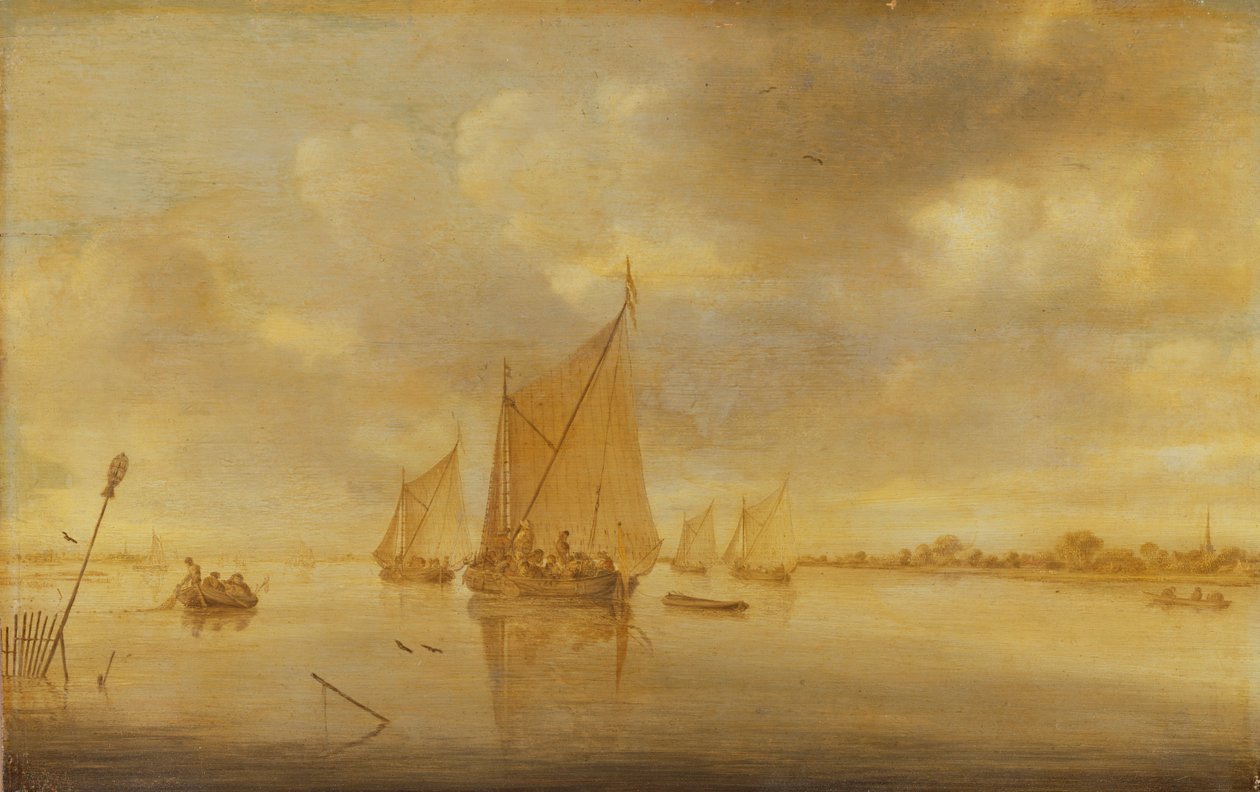 Utsikt över floden Maas av Jan Josephsz van Goyen