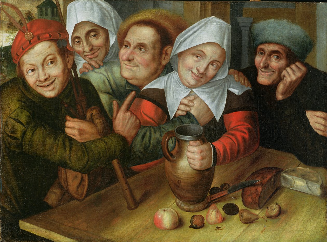 Ett glatt sällskap, ca 1557 av Jan Massys or Metsys