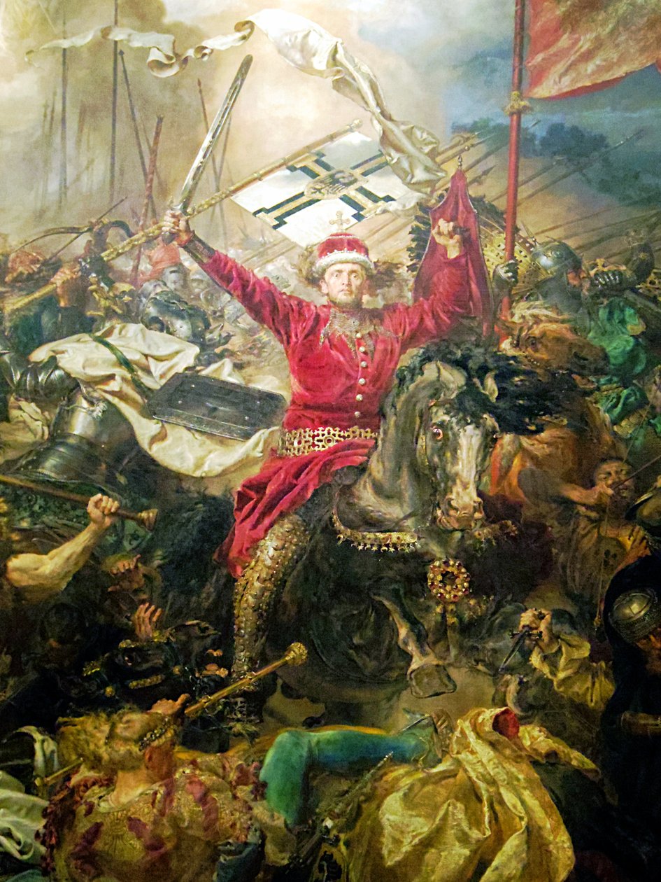 Fragment of Battle of Grunwald, Vytautas the Great av Jan Alojzy Matejko