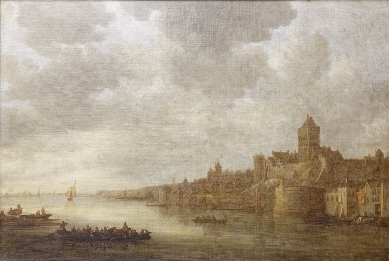 Utsikt över den nederländska staden Nijmegen av Jan Josephsz van Goyen