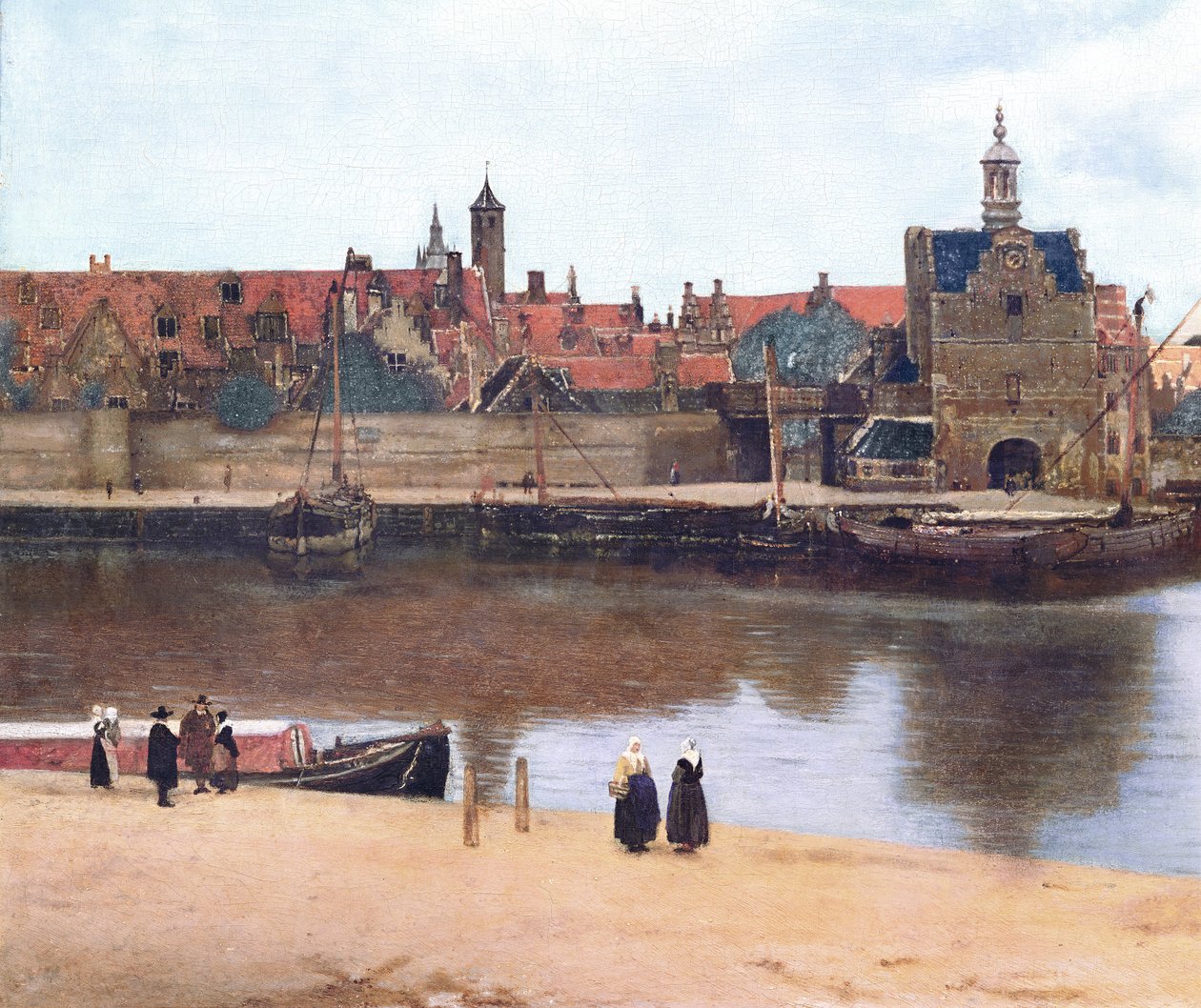 Vy över Delft, ca 1660-61 (detalj av 1109252) av Jan Vermeer van Delft