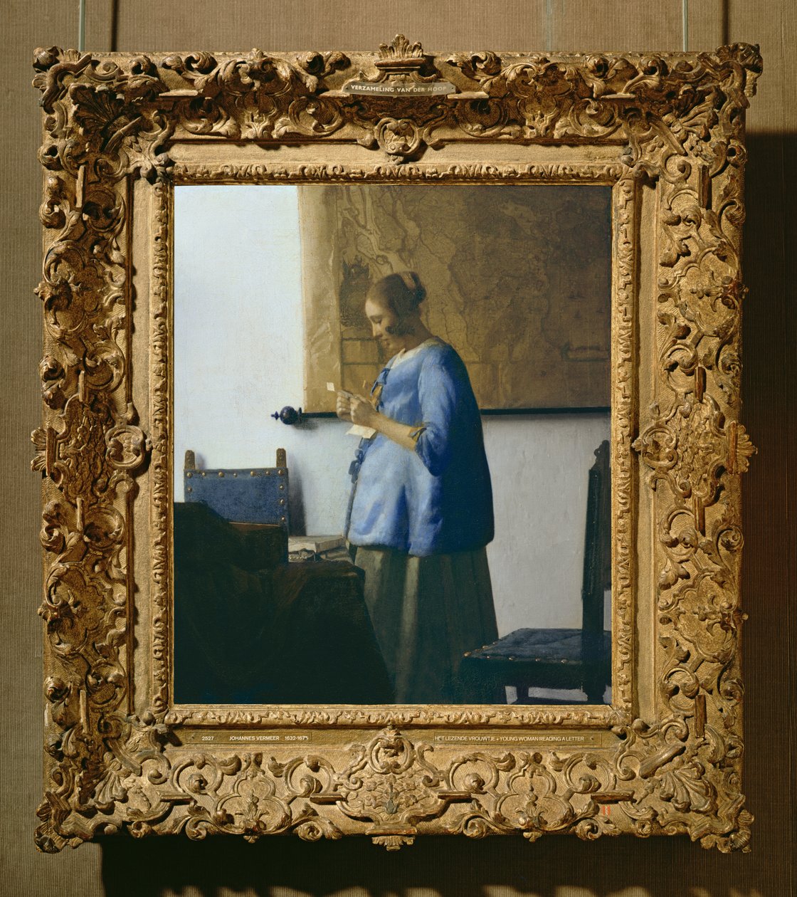Kvinna som läser ett brev, c.1662-63 av Jan Vermeer van Delft