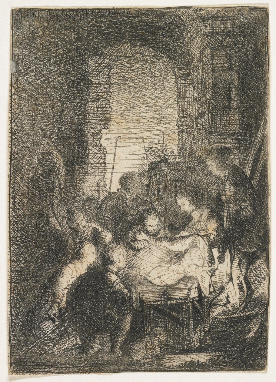 Tillbedjan av herdarna, 1650-talet av Jan van Noordt