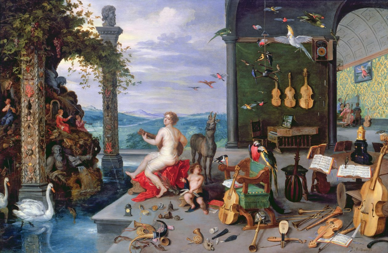 Allegorin om musiken av Jan the Elder Brueghel