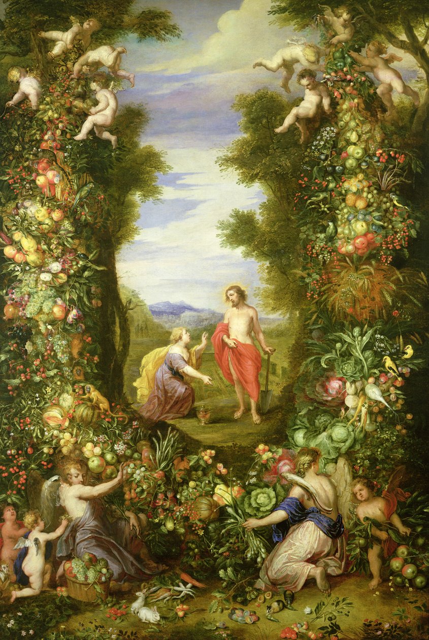 Kristus och Maria Magdalena av Jan the Elder Brueghel