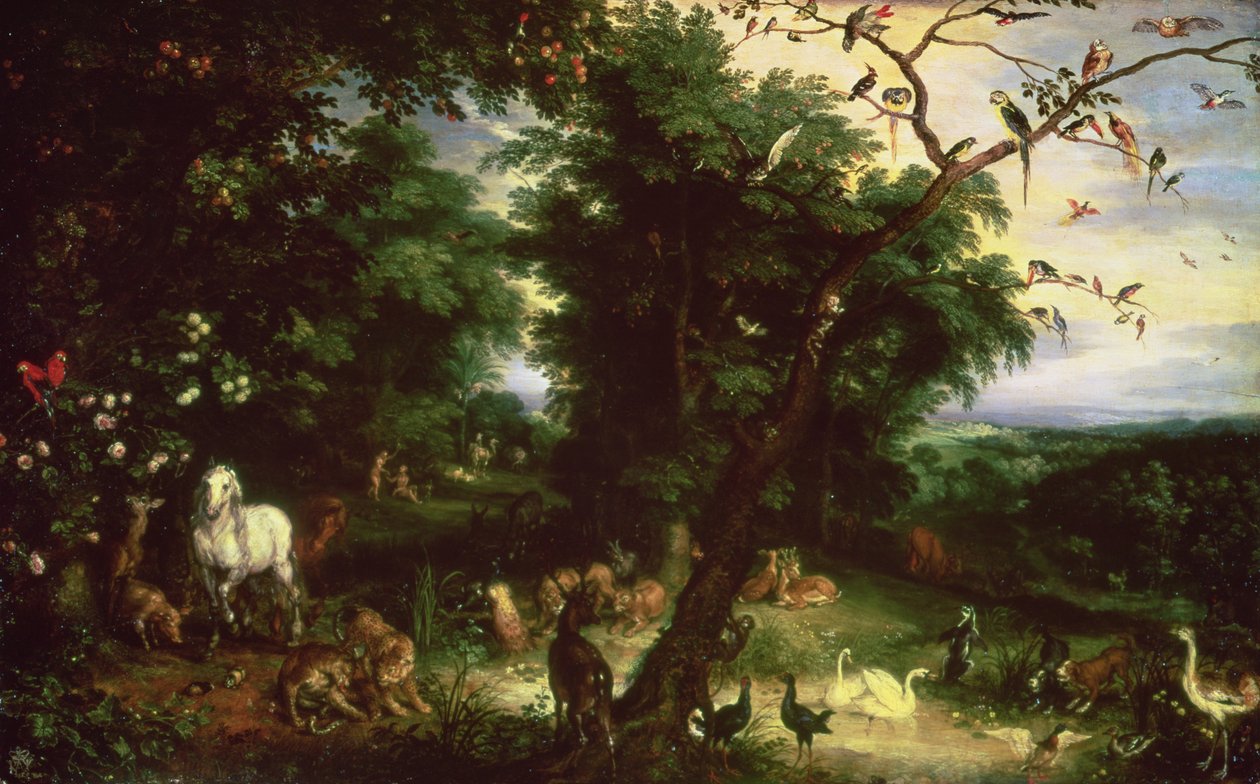 Människans fall av Jan the Elder Brueghel