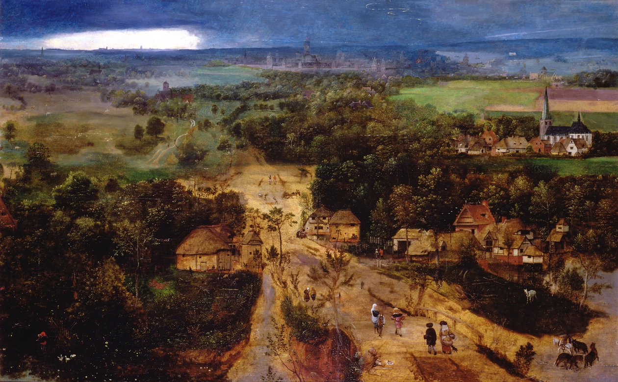Landskap med flykten till Egypten, ca 1530 av Jan van Amstel