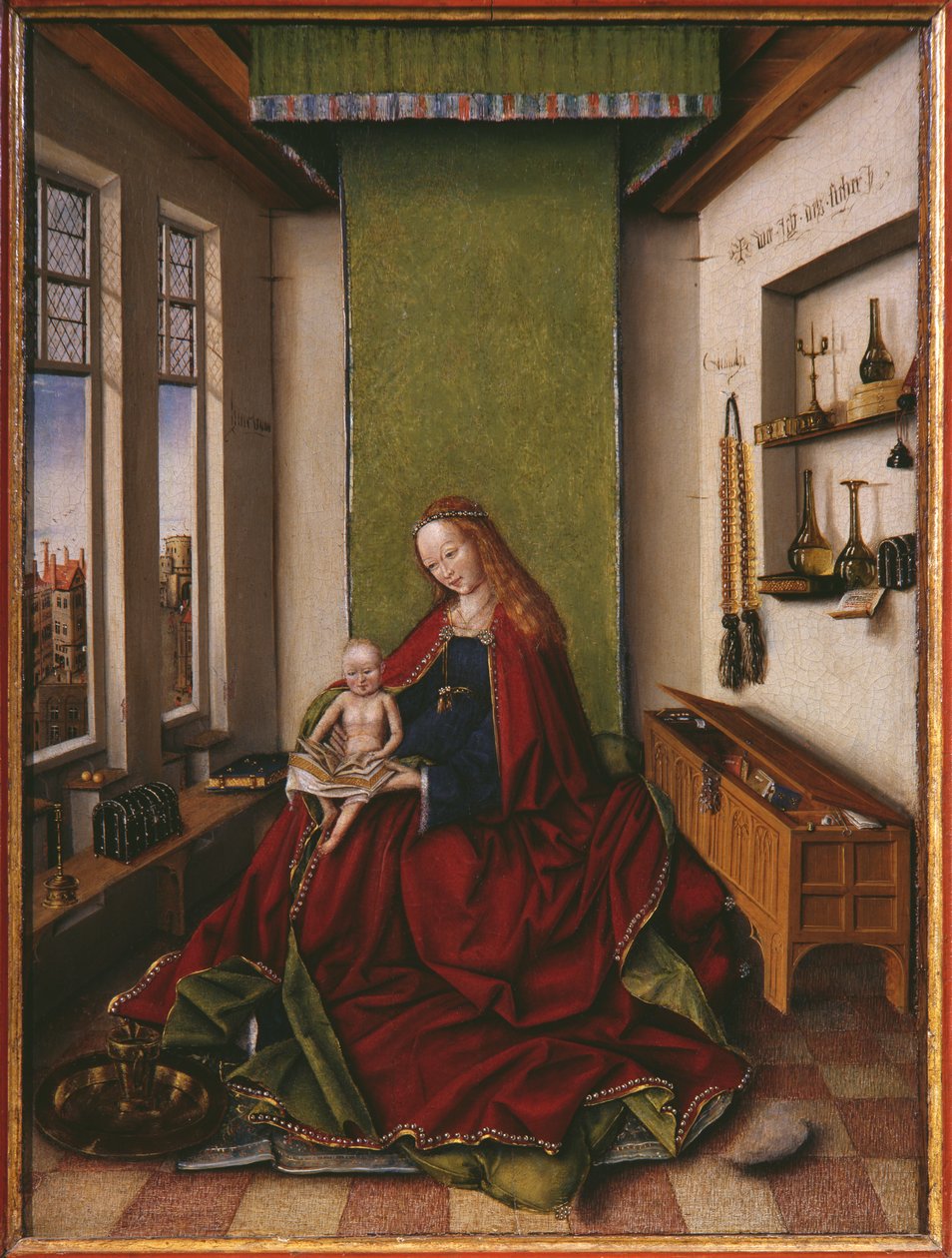 Jungfru och barn med en bok av Jan van Eyck