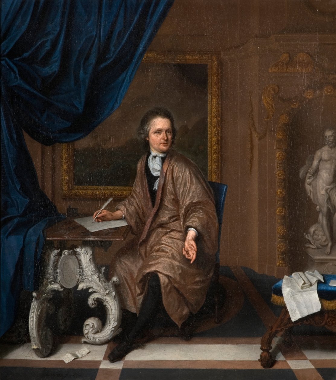 Porträtt av en okänd man, 1694 av Jan van Goor