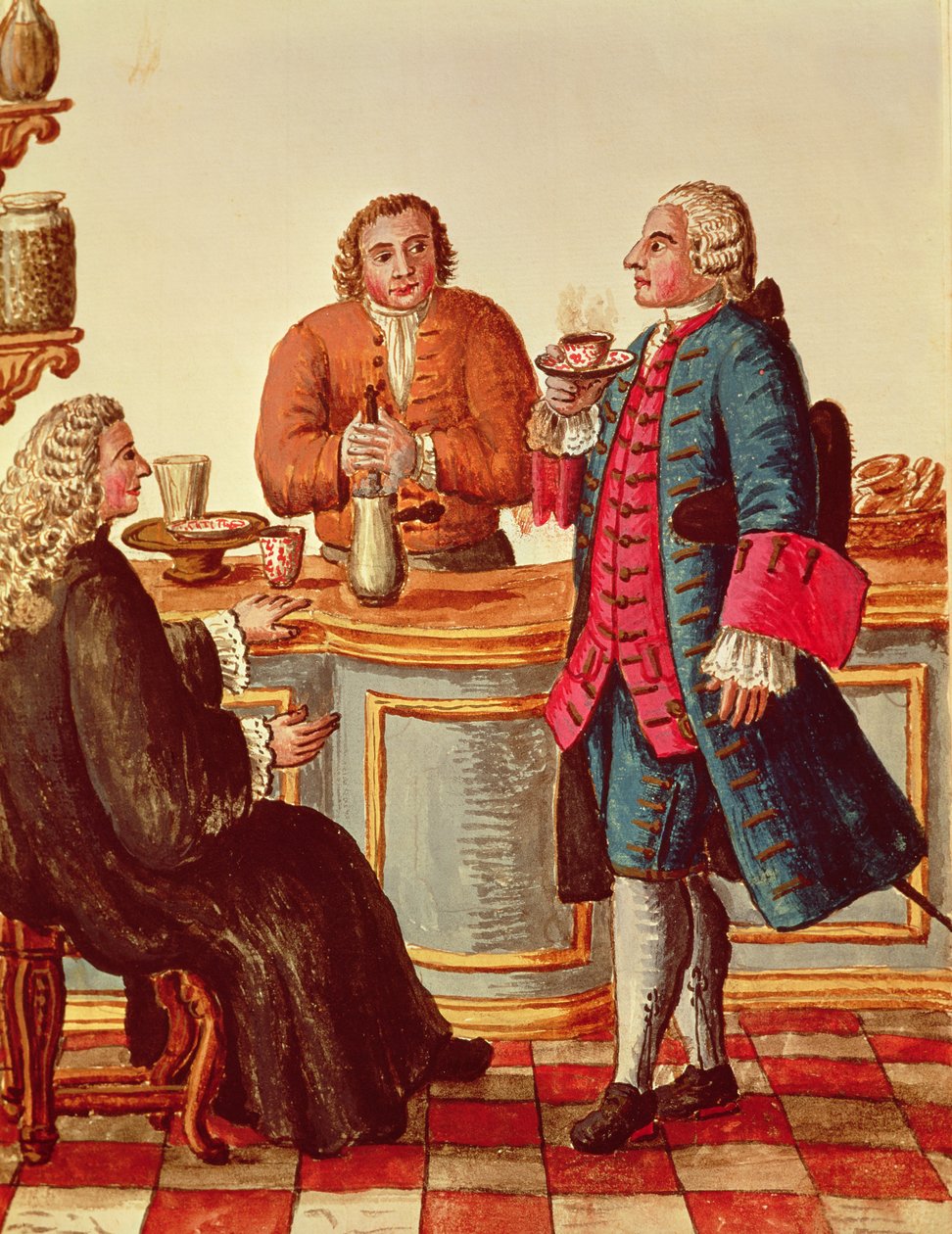 Venetianska adelsmän på ett kafé av Jan van Grevenbroeck